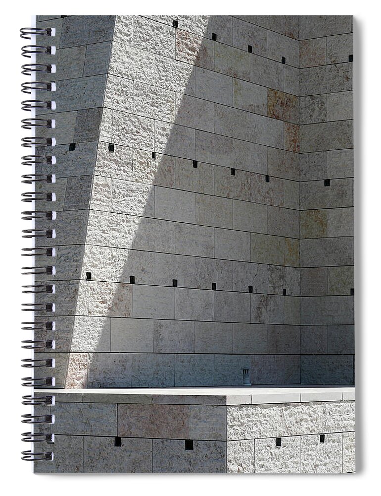 Shadow Spiral Notebook featuring the photograph Detail Of A Ledge And A Stone Wall by Marc Volk