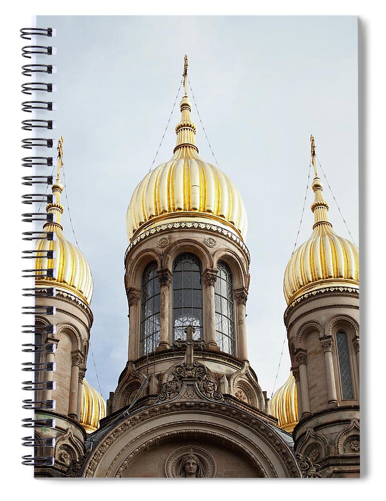 Scenics Spiral Notebook featuring the photograph Detail Of The Russian Orthodox Church by Halfdark