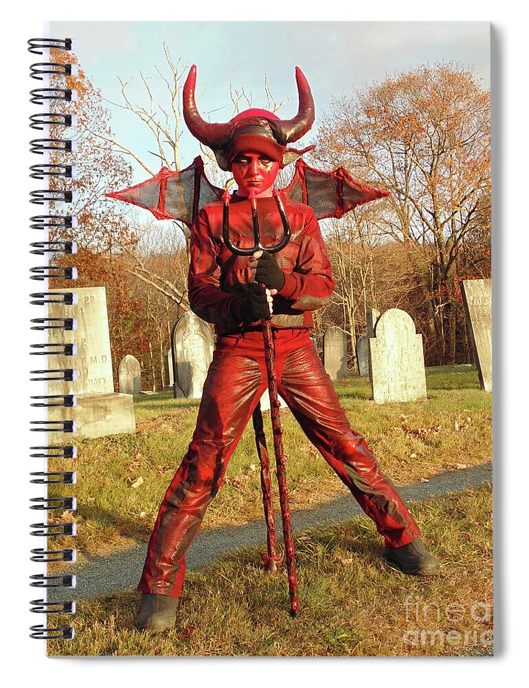 Halloween Spiral Notebook featuring the photograph Devil Costume 2 by Amy E Fraser