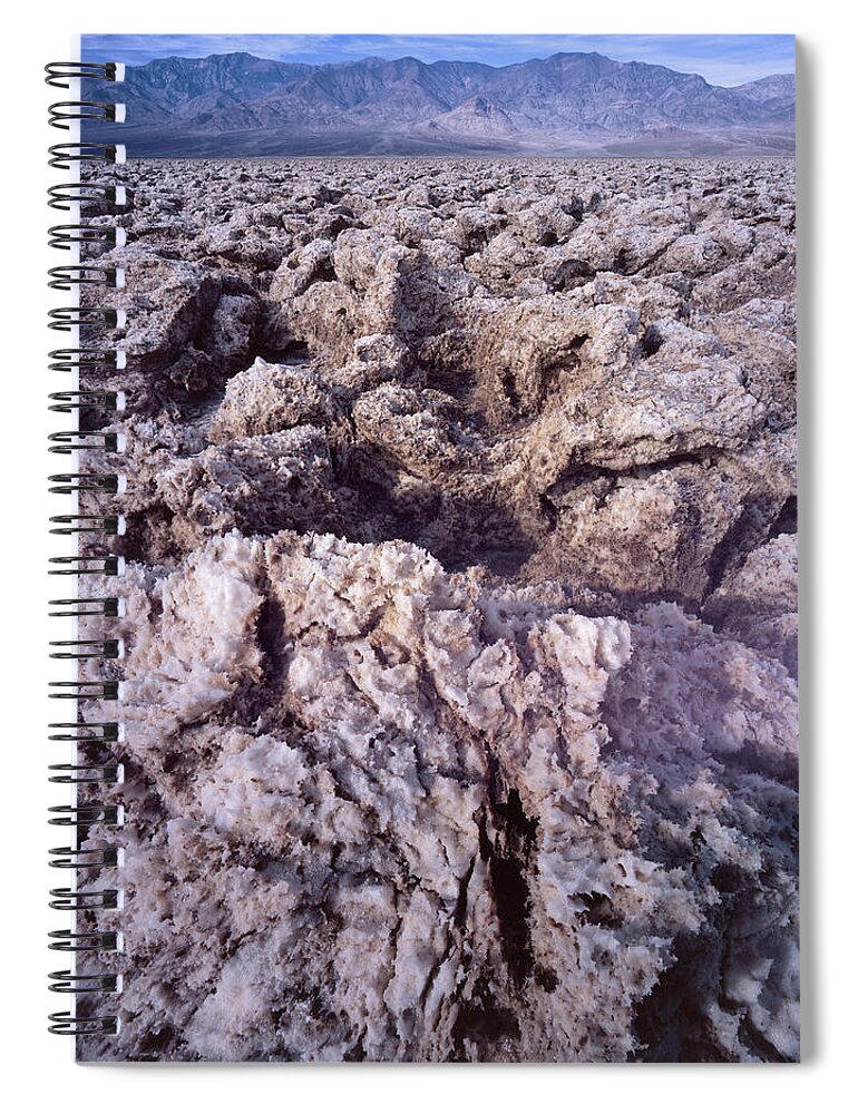 Tom Daniel Spiral Notebook featuring the photograph Devil's Golf Course Cloudy Morning by Tom Daniel