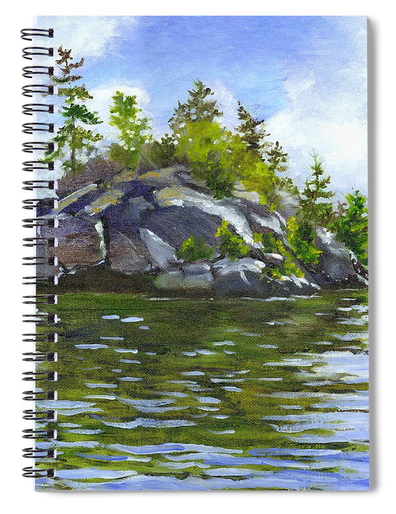 Island Spiral Notebook featuring the painting Devil's Oven by Richard De Wolfe