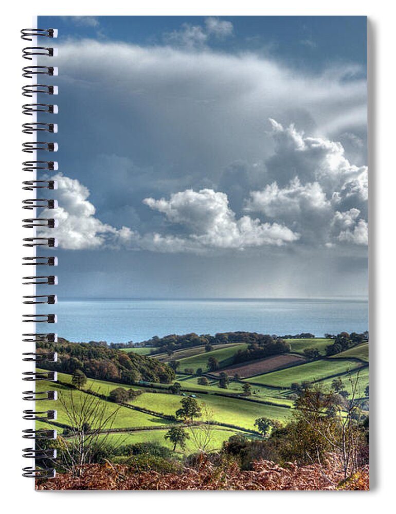 Scenics Spiral Notebook featuring the photograph Devon Landscape & Cloudscape by Landscapes, Seascapes, Jewellery & Action Photographer