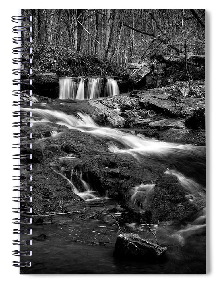 Water Spiral Notebook featuring the photograph Diagonal Falls by Alan Raasch