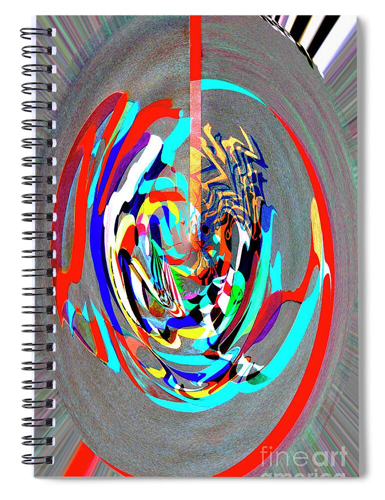 Abstract Spiral Notebook featuring the digital art Digital II - Stage Dancer by James Lavott