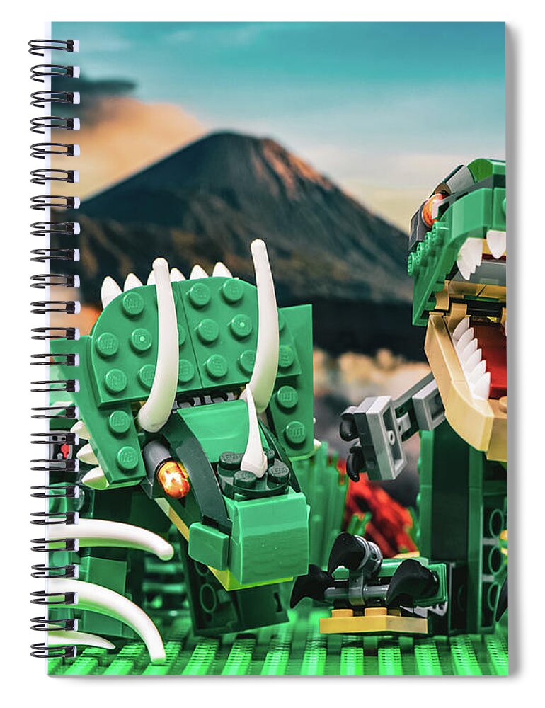 Lego Spiral Notebook featuring the photograph Dino Friends by Joseph Caban
