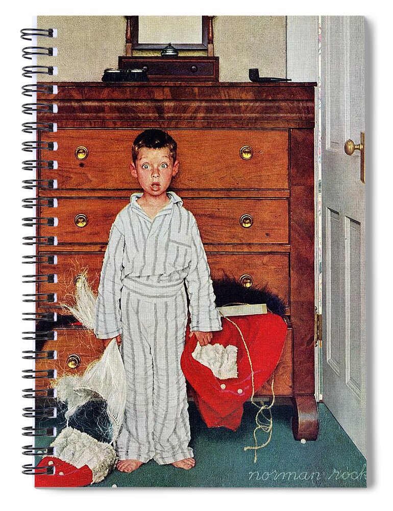 #faaAdWordsBest Spiral Notebook featuring the painting Discovery by Norman Rockwell