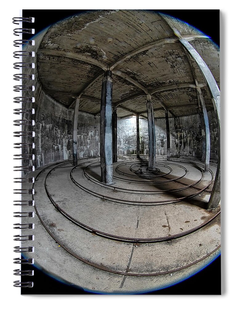 Iceland Spiral Notebook featuring the photograph Djupavik Cannery Herring Oil Tank by Tom Singleton
