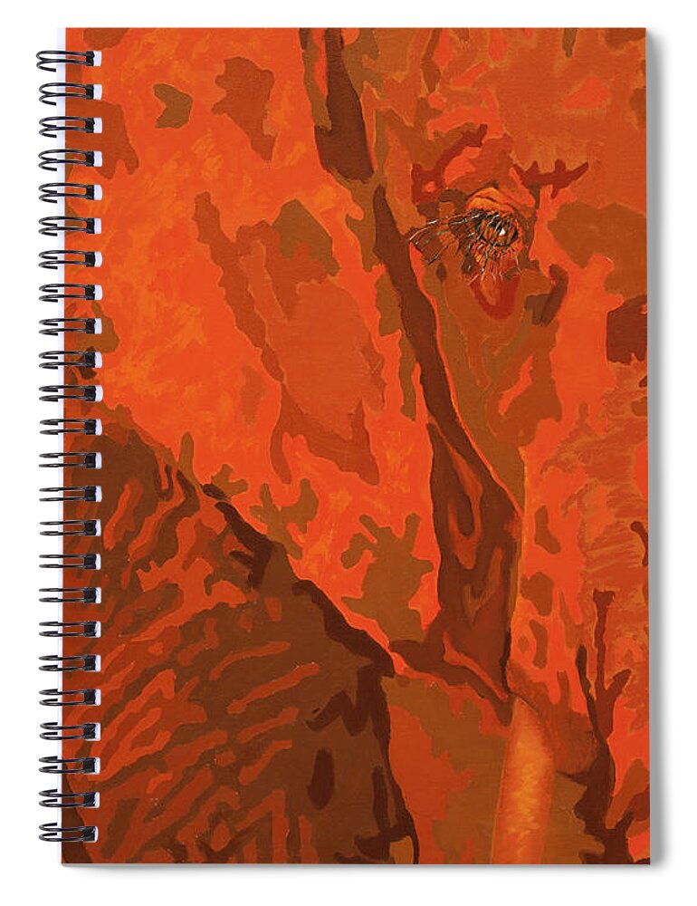 Elephant Spiral Notebook featuring the painting Do You See Me? by Cheryl Bowman