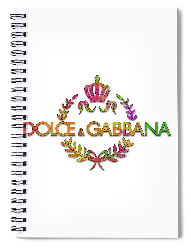 Dolce and Gabbana Paint Design Spiral Notebook by Ricky Barnard - Pixels