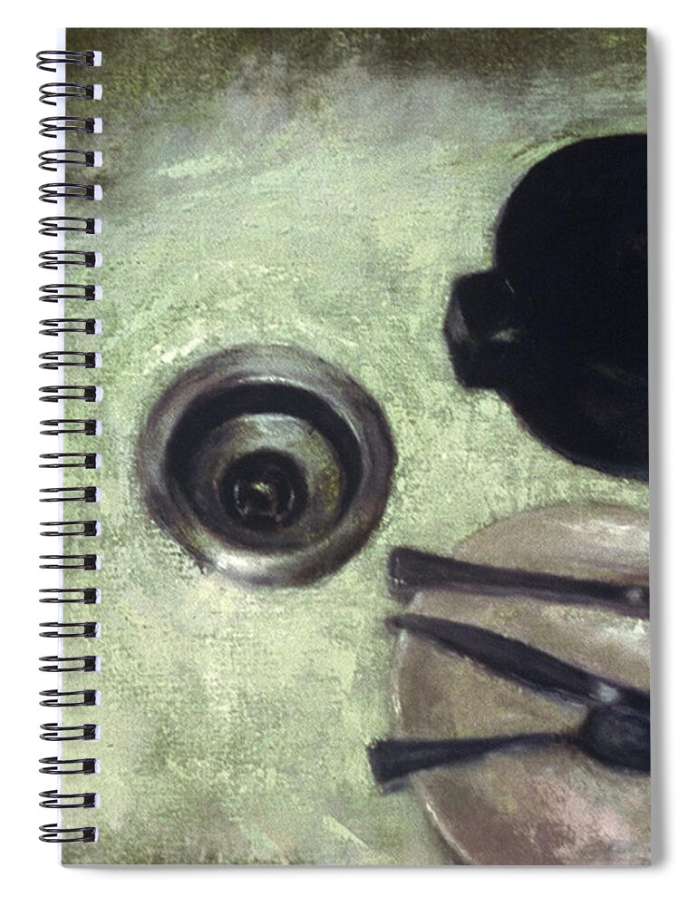 Sink Spiral Notebook featuring the painting Domestication #4 by Janet Zoya