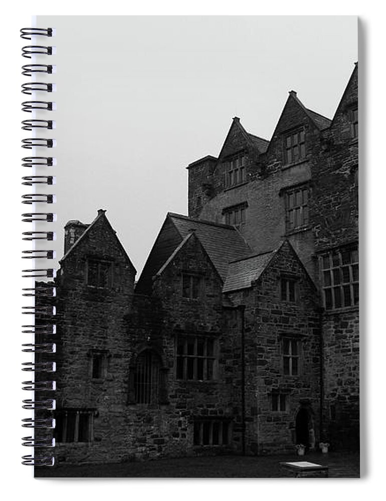 Donegal On Your Wall Spiral Notebook featuring the photograph Donegal Castle Exterior bw by Eddie Barron