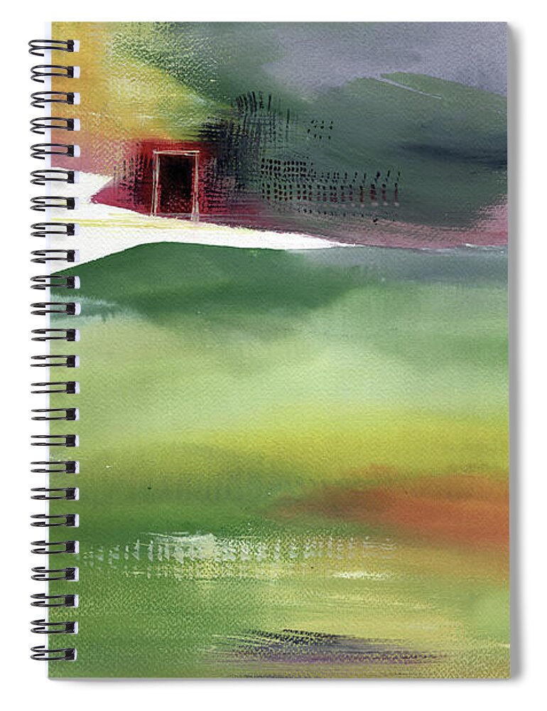Nature Spiral Notebook featuring the painting Door 4 by Anil Nene
