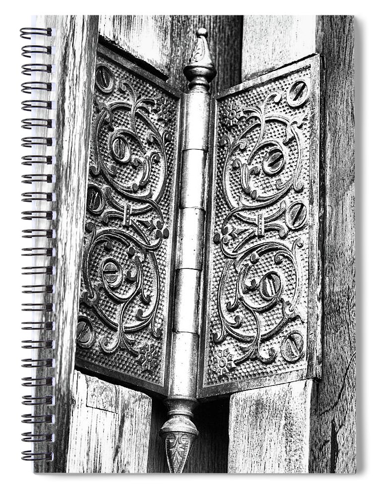 Mexico Spiral Notebook featuring the photograph Door hinges, Chapultepec, Mexico by Segura Shaw Photography