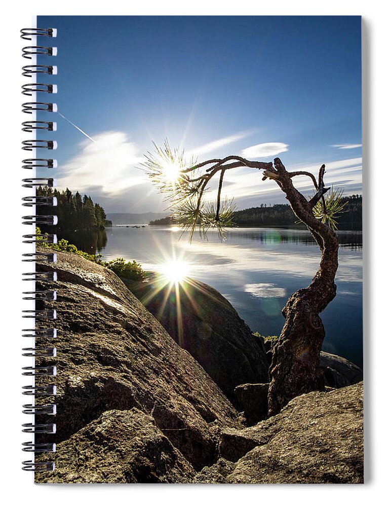 Lake Spiral Notebook featuring the photograph Double Star by Martin Gollery