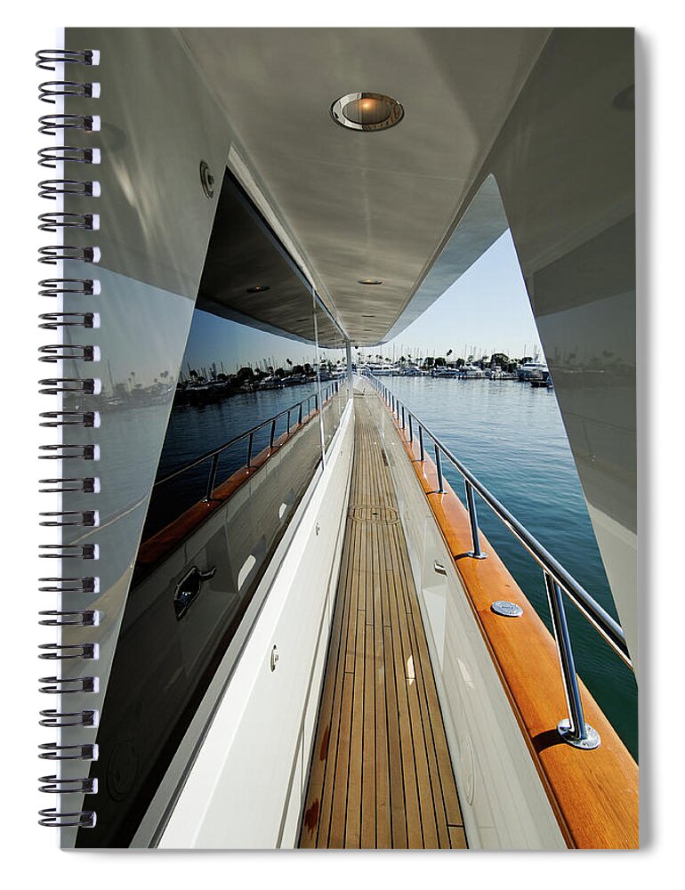 Yacht Spiral Notebook featuring the photograph Double Vision by David Shuler