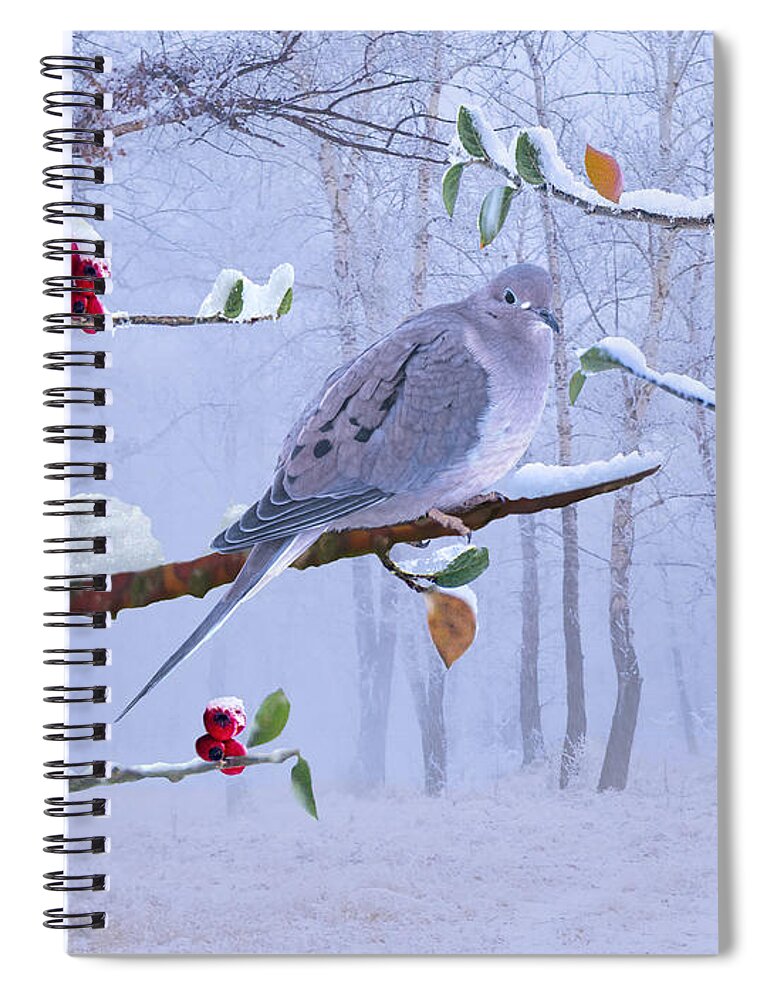 Dove Spiral Notebook featuring the digital art Dove by M Spadecaller