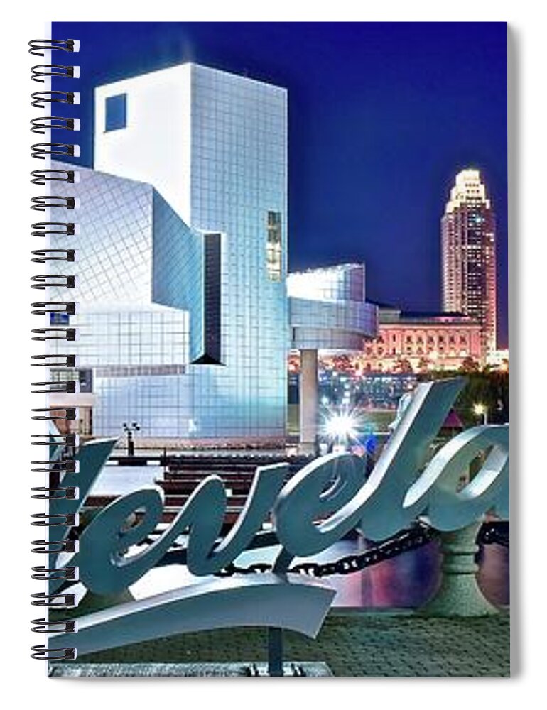 Cle Spiral Notebook featuring the photograph Down by the Lake in CLE by Frozen in Time Fine Art Photography