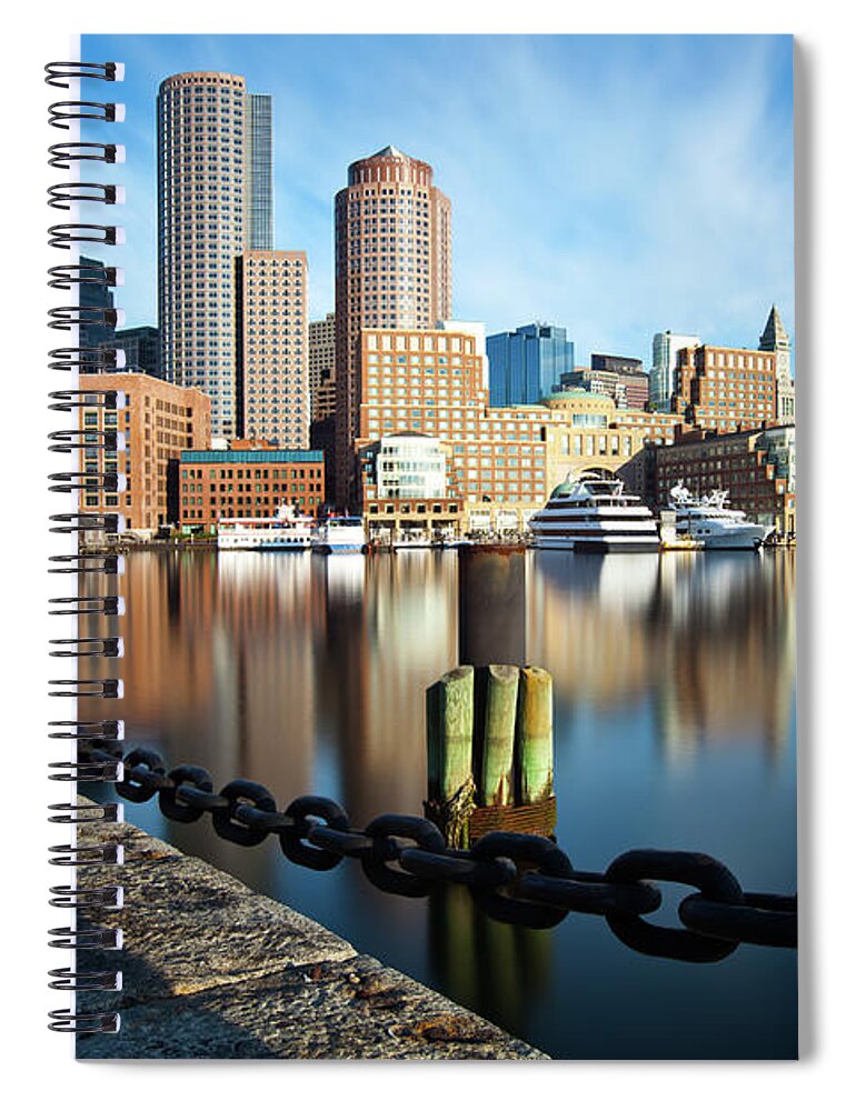 Tranquility Spiral Notebook featuring the photograph Downtown Boston by Richard Williams Photography