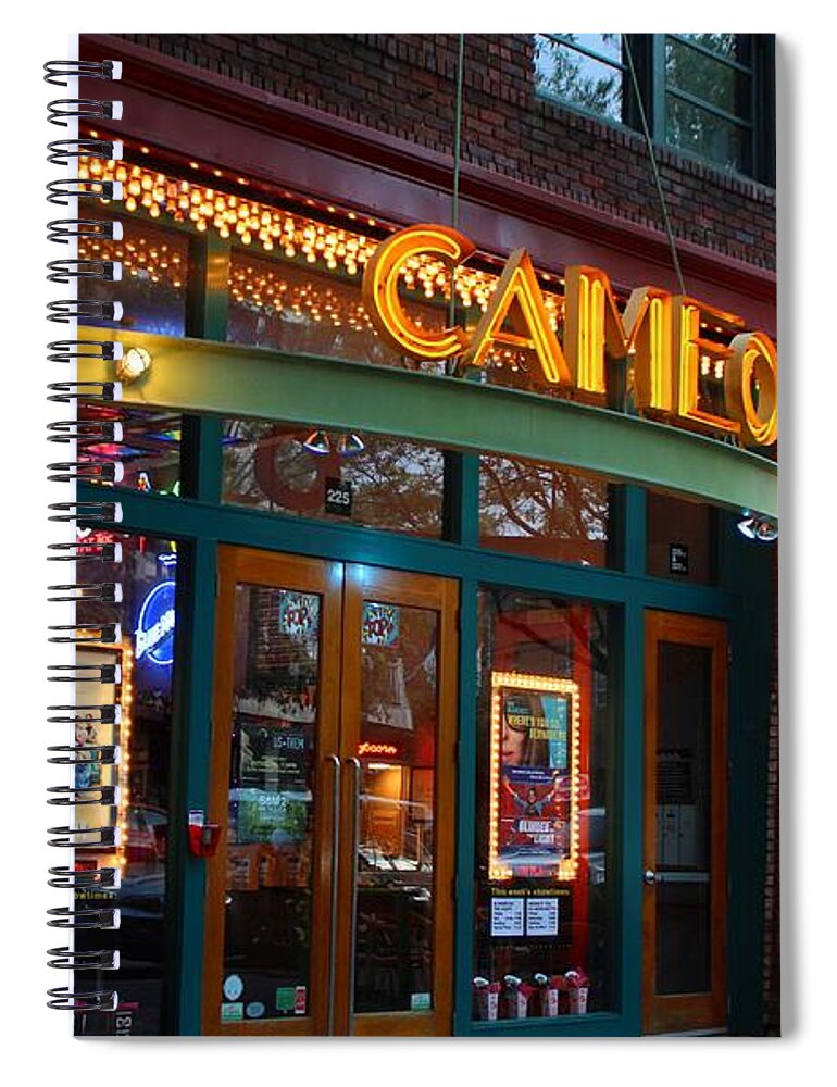 Marquee Spiral Notebook featuring the photograph Downtown Theatre by Cynthia Guinn