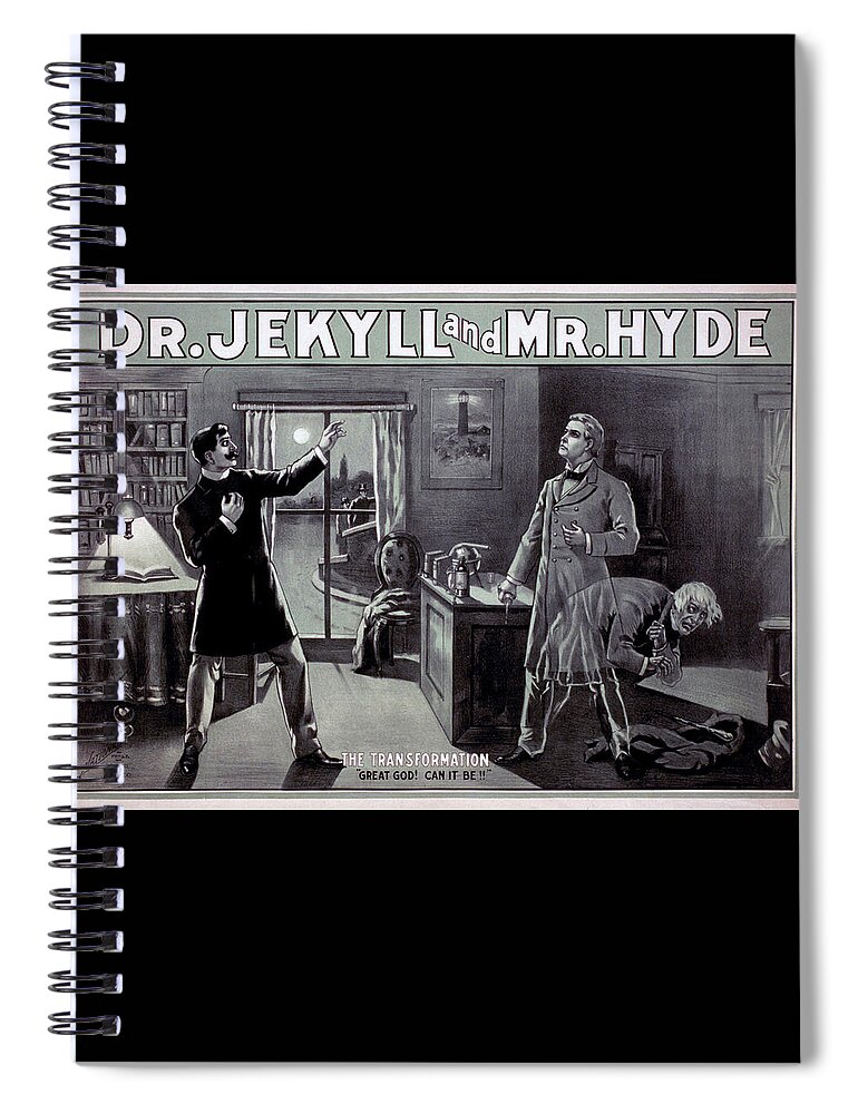 Dr Jekyll And Mr Hyde Spiral Notebook featuring the photograph Dr Jekyll and Mr Hyde by National Printing and Engraving Company Chicago