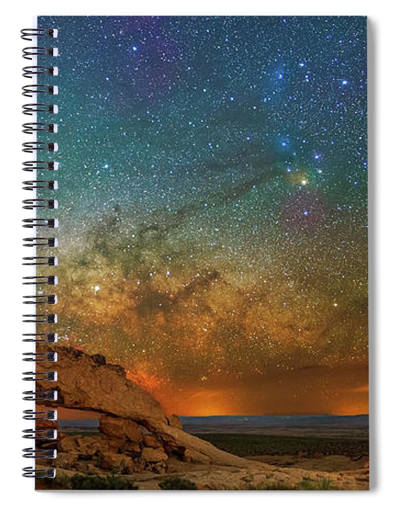 Astro Spiral Notebook featuring the photograph Dragons Rise by Ralf Rohner
