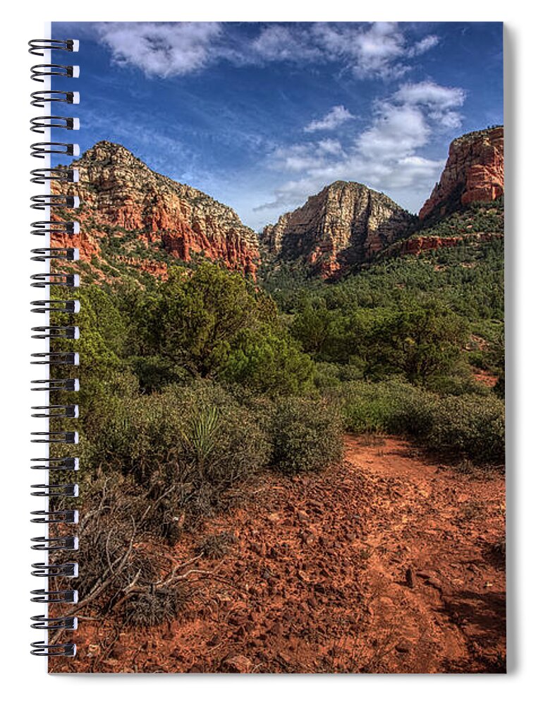 Arizona Spiral Notebook featuring the photograph Dramatic Cloudscape over Capitol Butte by Andy Konieczny