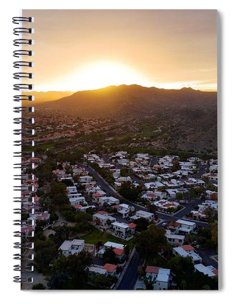 Sun Spiral Notebook featuring the photograph Dramatic South Mountain Sunset by Anthony Giammarino