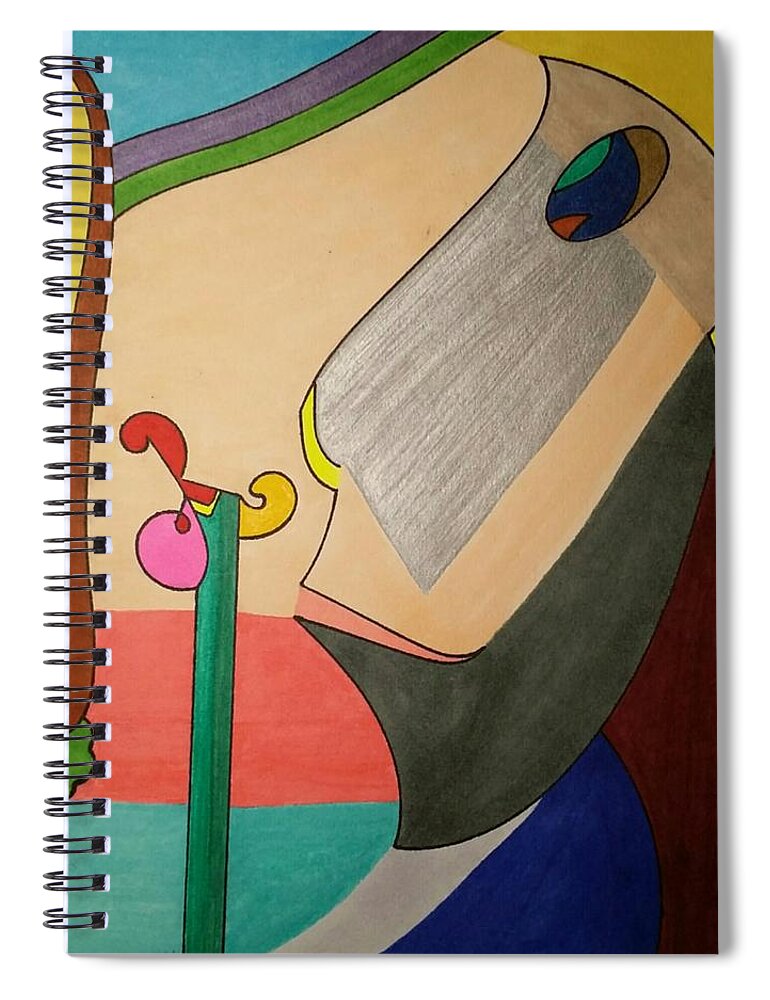 Geo - Organic Art Spiral Notebook featuring the painting Dream 343 by S S-ray