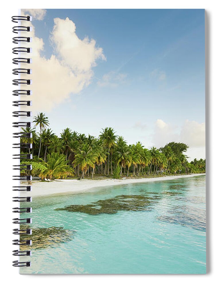 Scenics Spiral Notebook featuring the photograph Dream Beach White Sand And Palm Trees by Mlenny