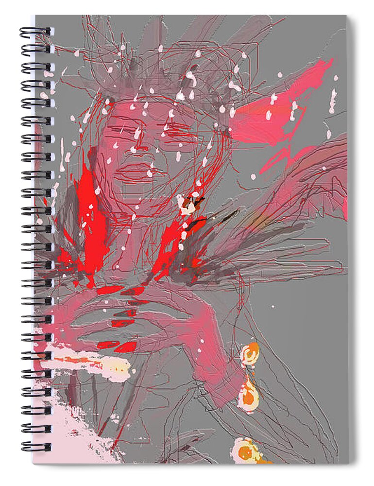 Sea Spiral Notebook featuring the digital art Dream Navigator by Alexandra Vusir