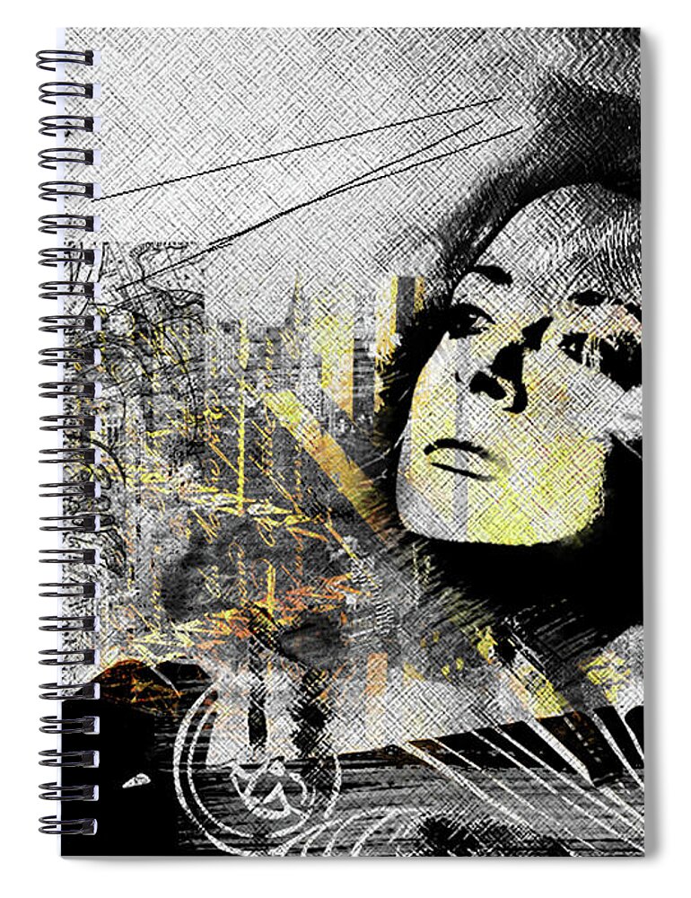 Face Spiral Notebook featuring the digital art Dreaming through City Windows by Deb Nakano