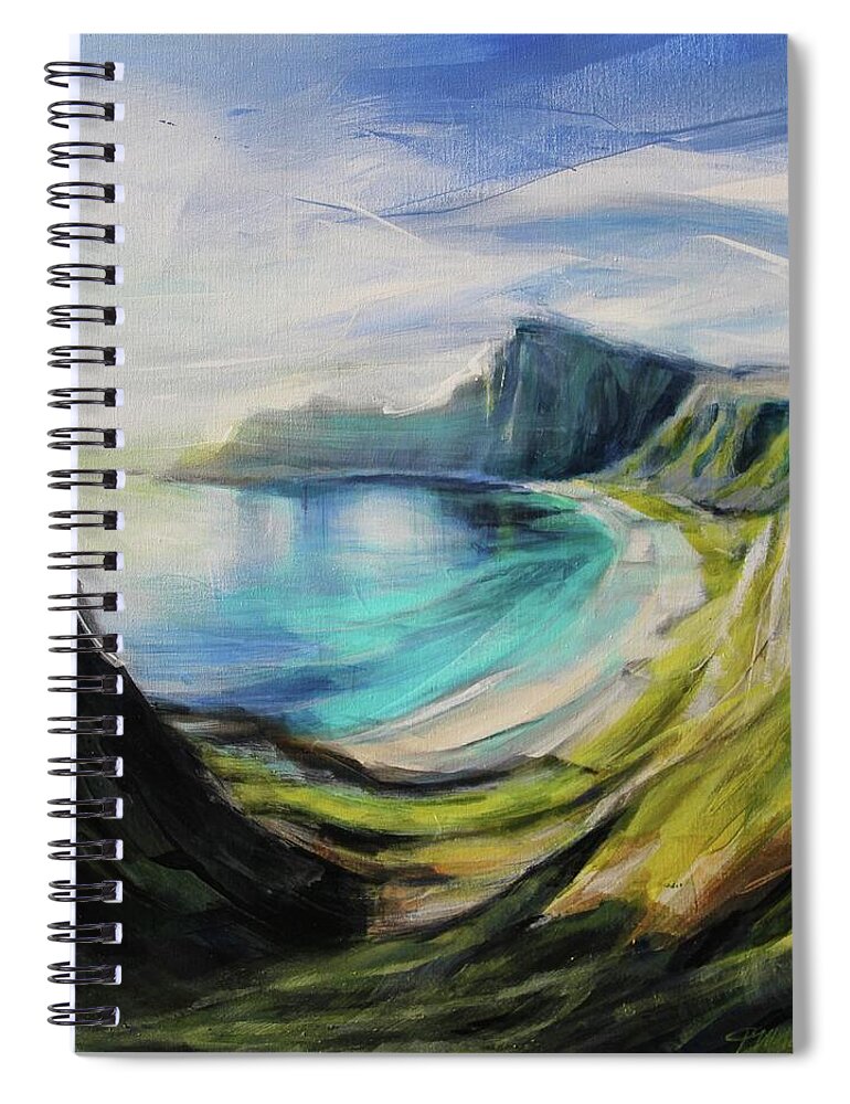 Acrylic Spiral Notebook featuring the painting Dreams In Hidden Places by Tracy Male