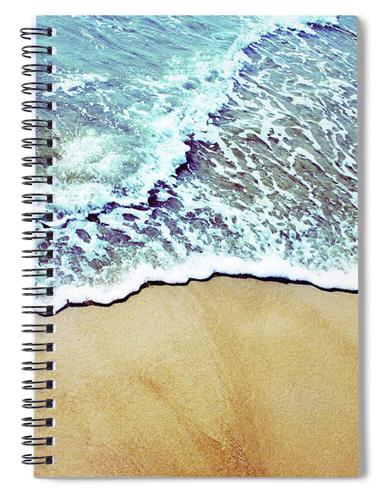 Water's Edge Spiral Notebook featuring the photograph Drenched Shore by Hidesy