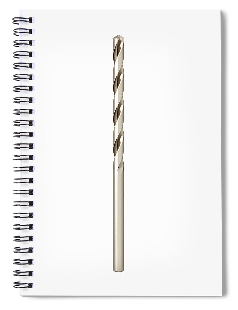 White Background Spiral Notebook featuring the photograph Drill Bit by Burazin