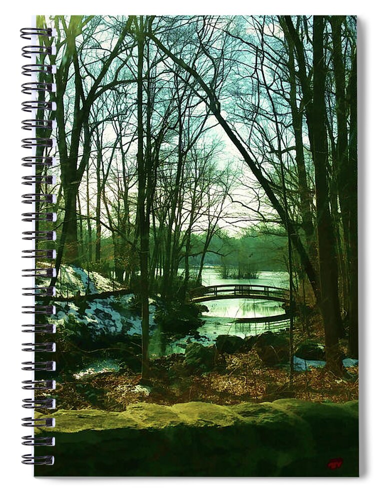 Bridge Spiral Notebook featuring the photograph Drive-By Shooting #31 - The Drive up West Road by Xine Segalas