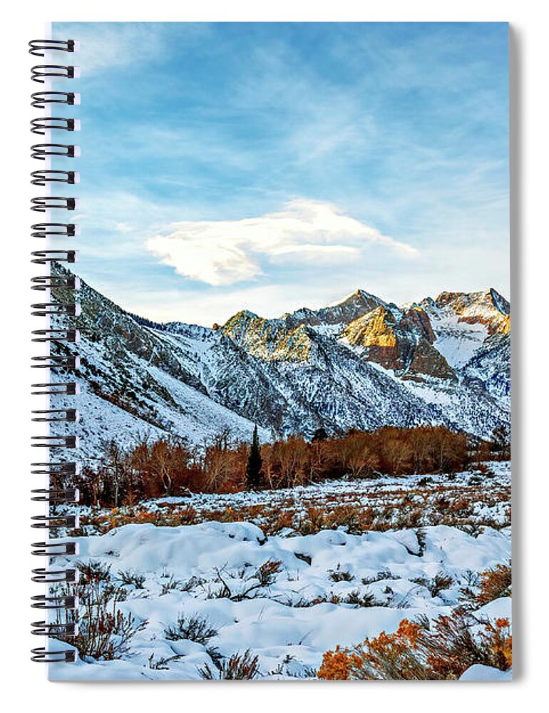 Alpine Spiral Notebook featuring the photograph Dual Glaciers by Maria Coulson