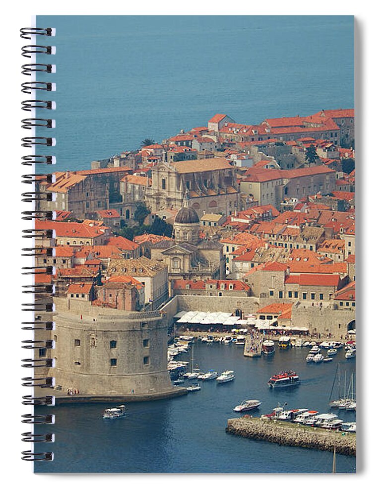 Tranquility Spiral Notebook featuring the photograph Dubrovnik Aerial View by Anroir