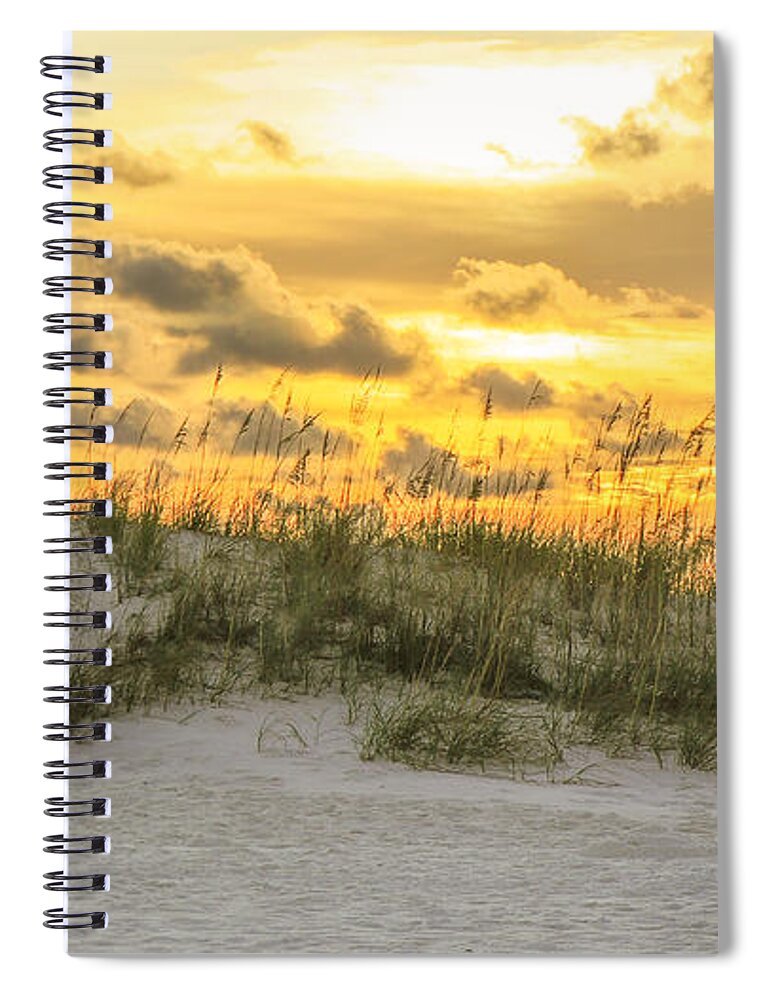 Navarre Spiral Notebook featuring the photograph Dunes at Sunset by Kevin Senter