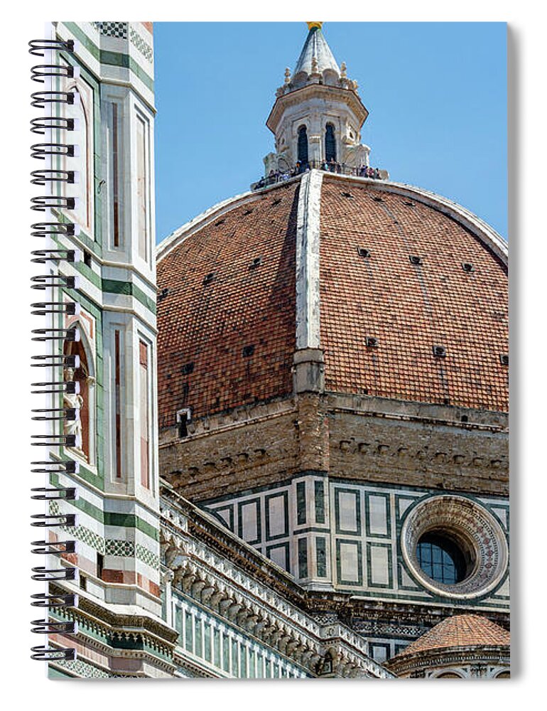 Duomo Spiral Notebook featuring the photograph Duomo Detail, Florence by Marcy Wielfaert
