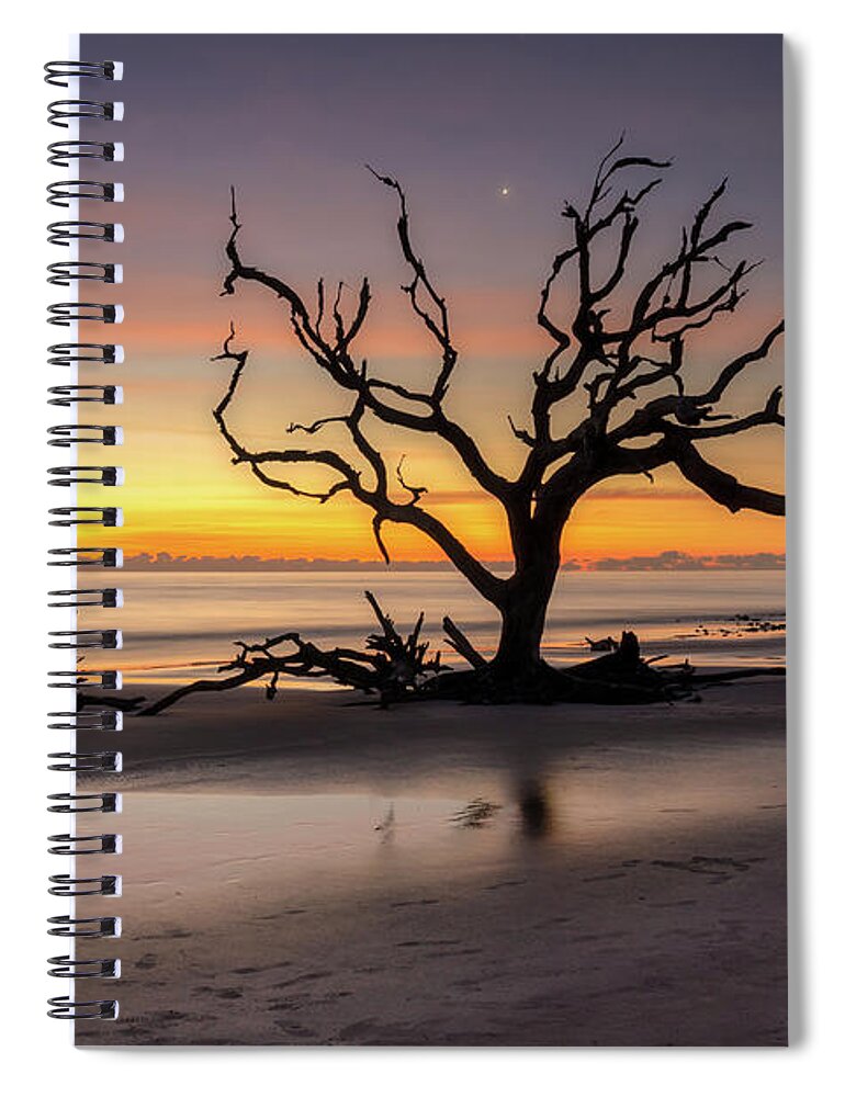 Driftwood Beach Spiral Notebook featuring the photograph Early morning reflections at Driftwood Beach by Izet Kapetanovic