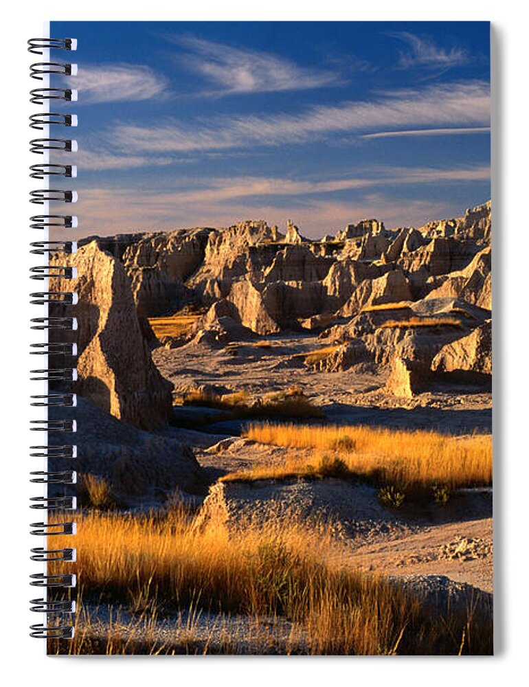 Scenics Spiral Notebook featuring the photograph East Entrance In Badlands National by Lonely Planet