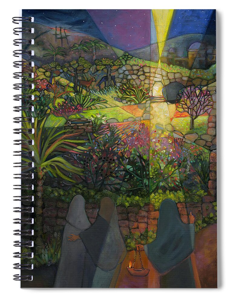 Jen Norton Spiral Notebook featuring the painting Easter Morning by Jen Norton