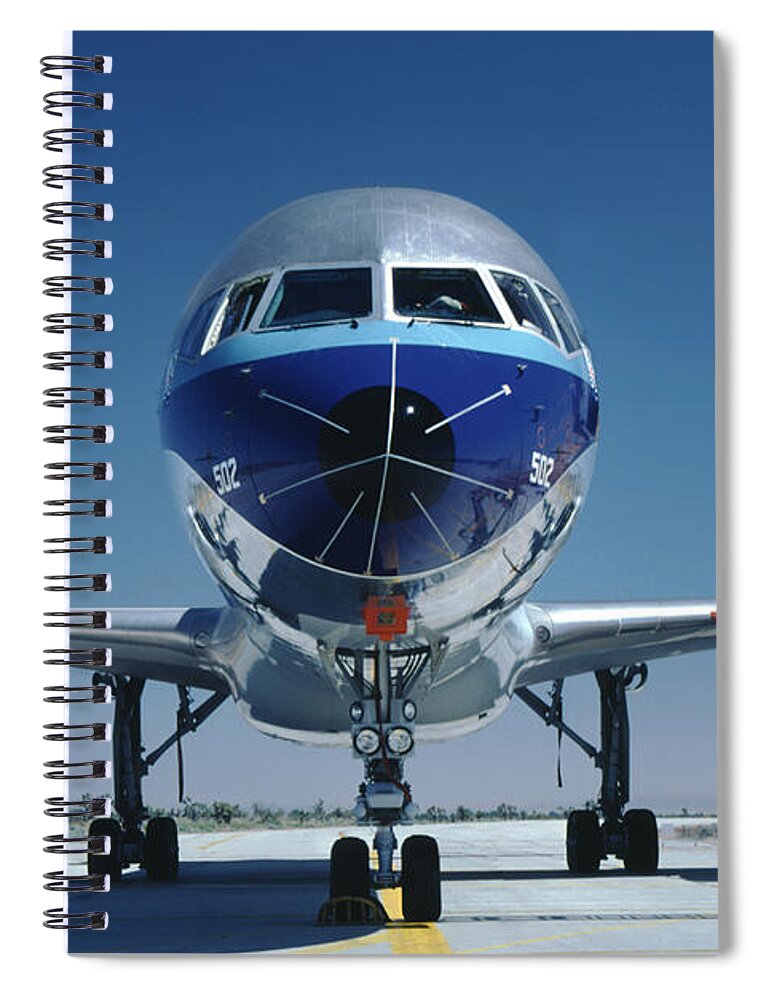 Eastern Airlines Spiral Notebook featuring the photograph Eastern Boeing 757-225 Waiting to Fly by Erik Simonsen
