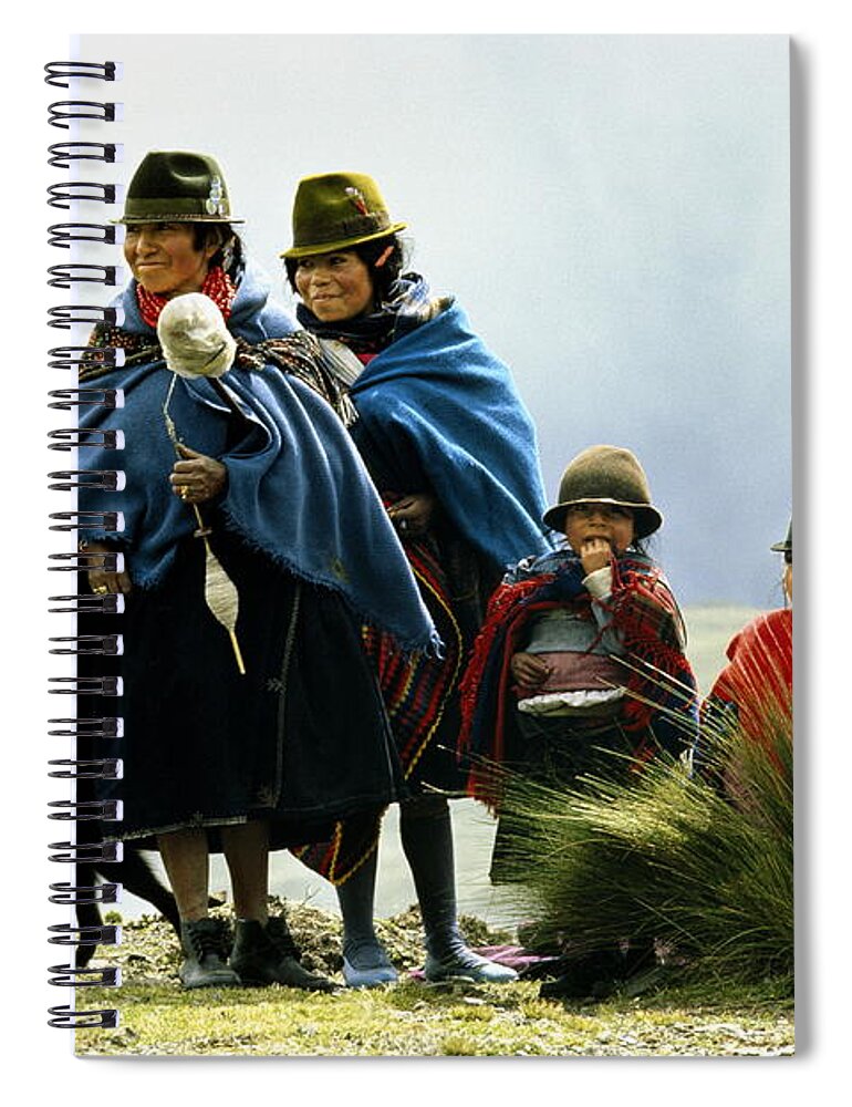 Pets Spiral Notebook featuring the photograph Ecuador,cotopaxi,quechua Indian Women by Jeremy Horner
