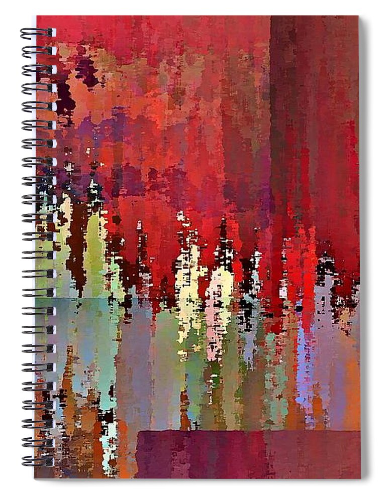 Red Spiral Notebook featuring the digital art Ecumenopolis by David Manlove