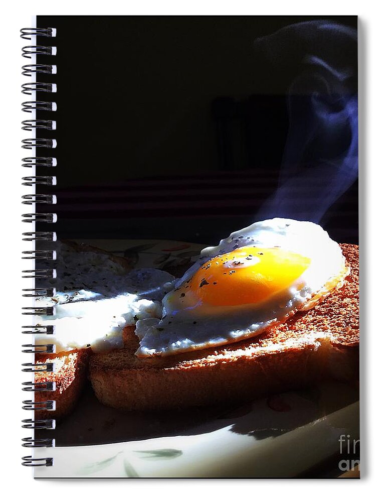Food Spiral Notebook featuring the photograph Eggstreamly Hot by Frank J Casella