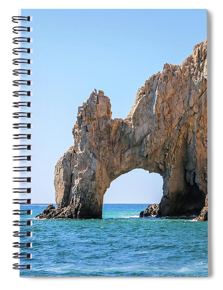 Arch Spiral Notebook featuring the photograph El Arco de Cabo San Lucas 5 by Dawn Richards
