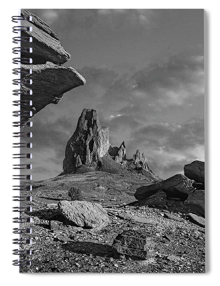 Disk1216 Spiral Notebook featuring the photograph El Capitan, Monument Valley by Tim Fitzharris
