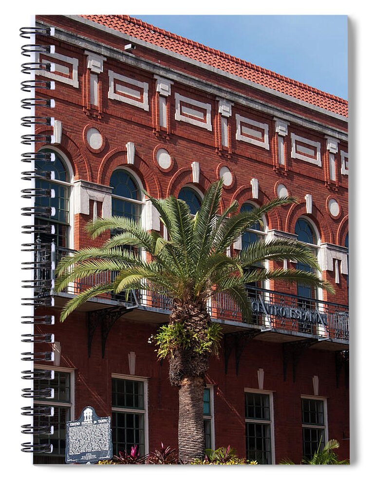 El Centro Espanol Spiral Notebook featuring the photograph El Centro Espanol de Tampa by Paul Rebmann