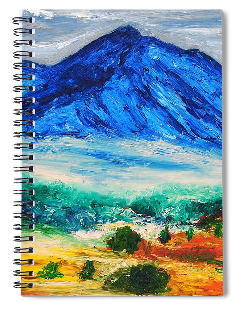 Nevado Spiral Notebook featuring the painting El Nevado de Toluca by Chiara Magni